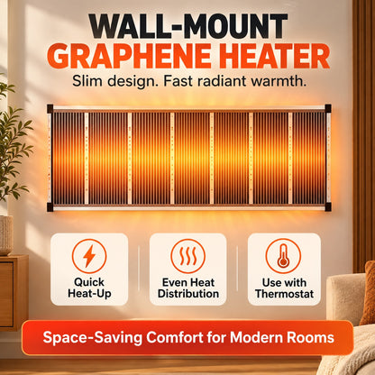 🔥3-Second Rapid Heating Honeycomb Graphene Far-Infrared Ceramic Wall Heater – Low Noise & Energy Efficient Indoor Wall Mount Heater