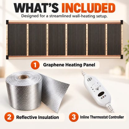 🔥3-Second Rapid Heating Honeycomb Graphene Far-Infrared Ceramic Wall Heater – Low Noise & Energy Efficient Indoor Wall Mount Heater