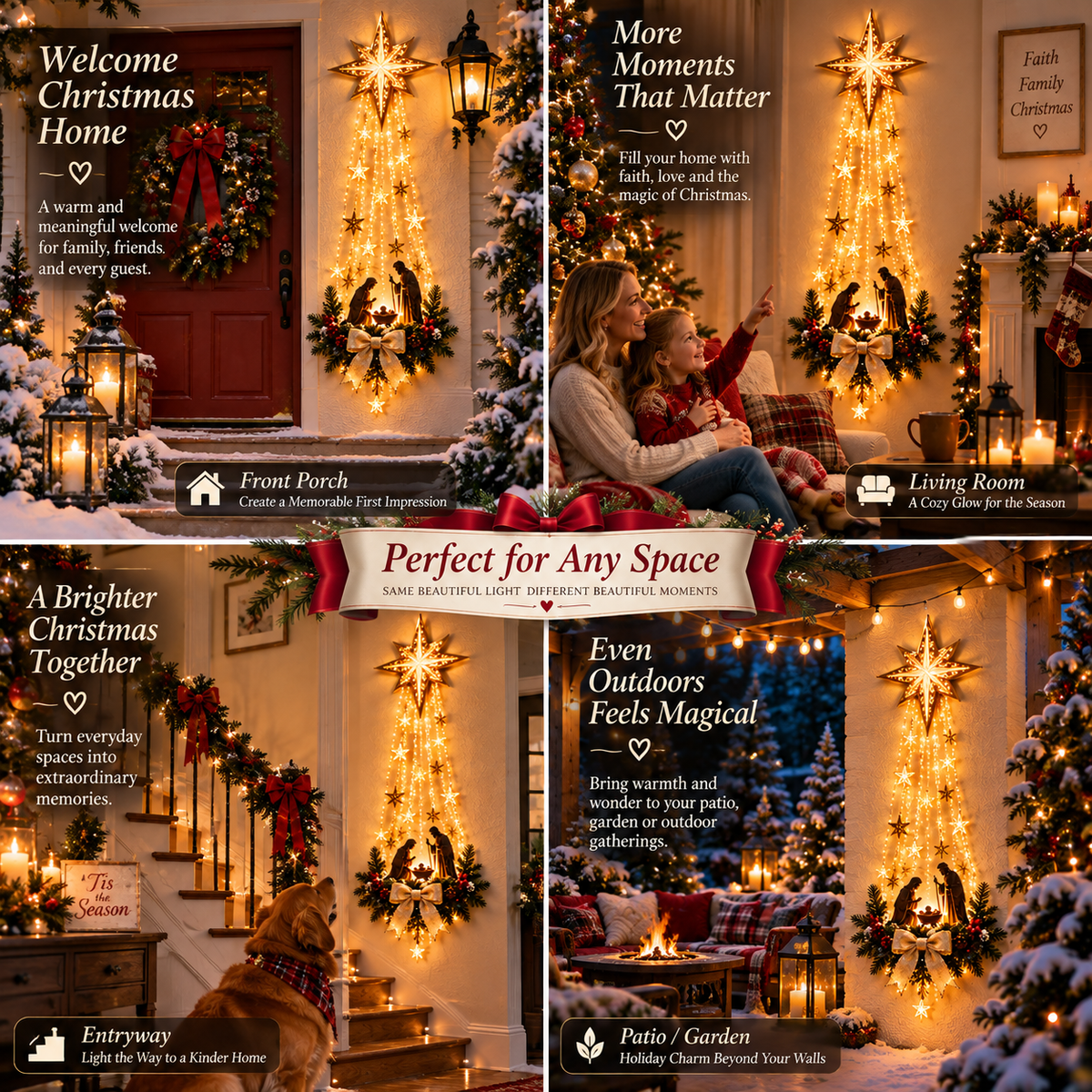 Vertical Christmas wall display
