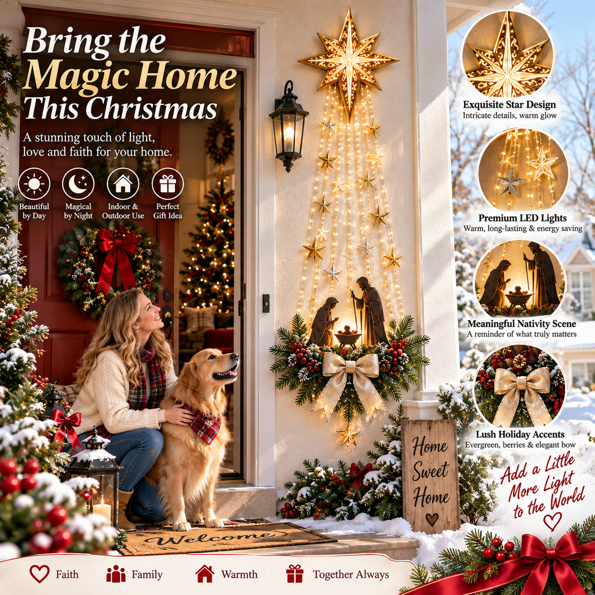 Bethlehem Star in a Christmas interior