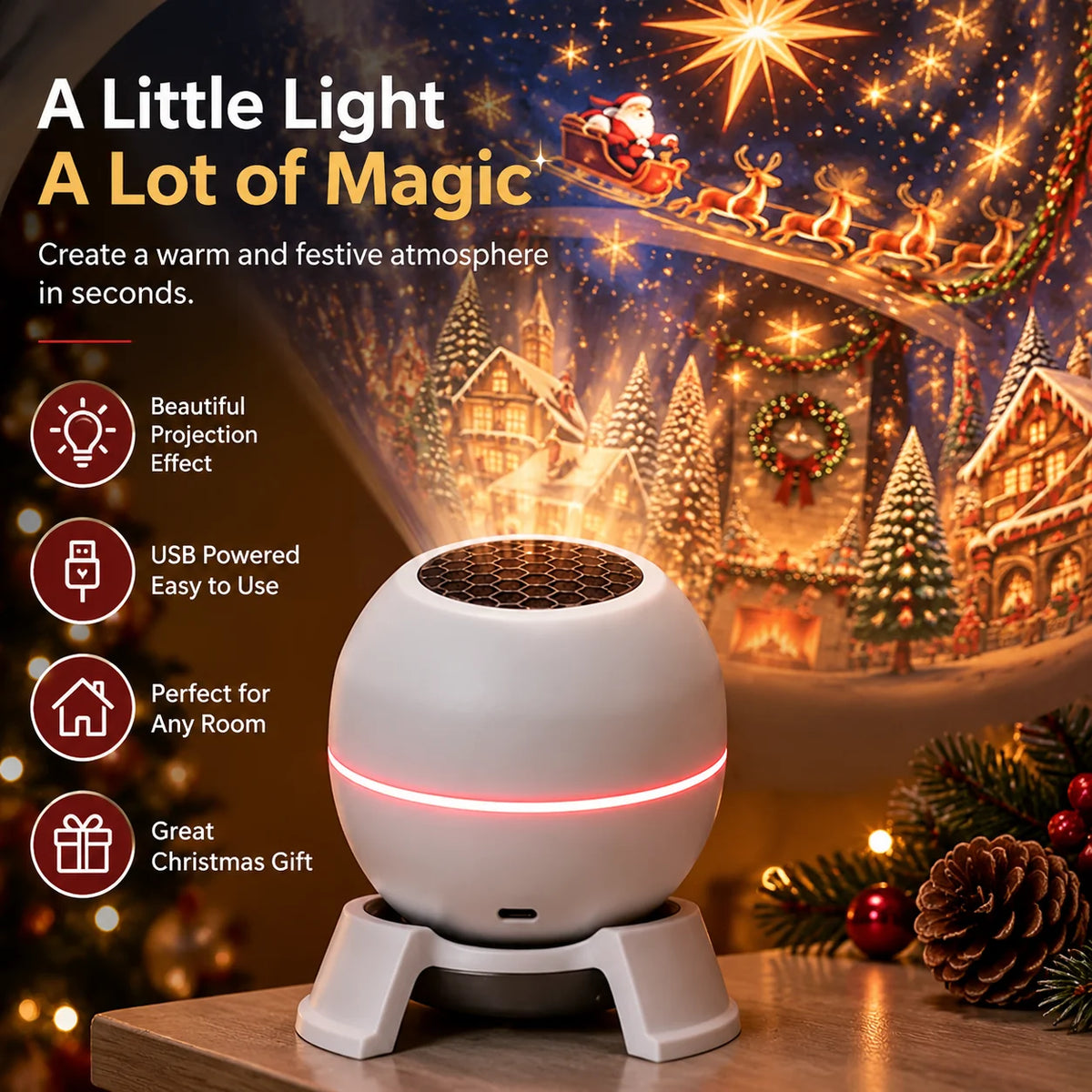 Holiday Projection Night Light