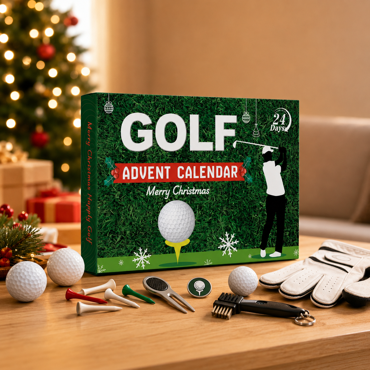 🔥 LAST DAY 49% OFF 🔥 2026 Golf Advent Calendar - 24-Day Christmas Countdown with Golf Accessories, Ideal Gift for Him ⛳🎄